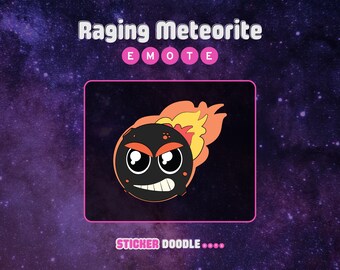 Meteorito Furioso | Emote de Raiva e Fúria Estática para Twitch e Discord