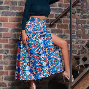 African Print Maxi Skirt