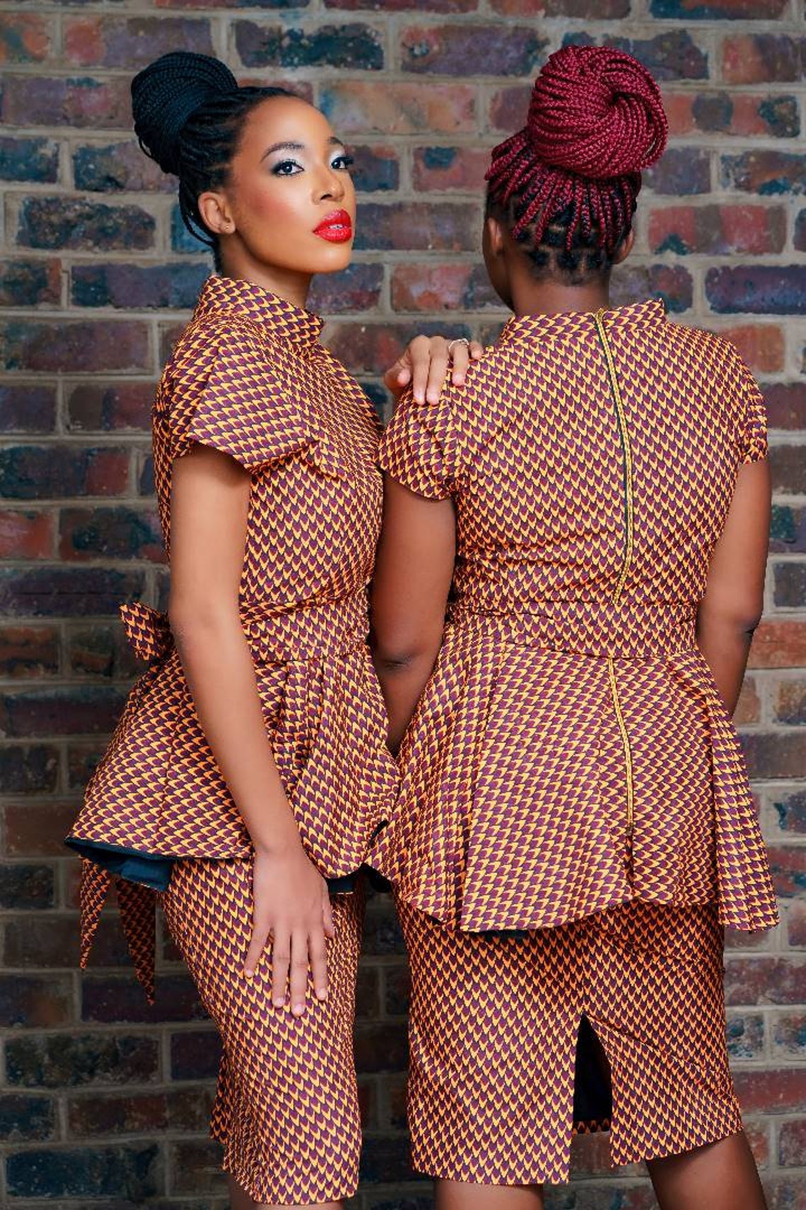 Black Shell Skirt Sari - Two Piece Set