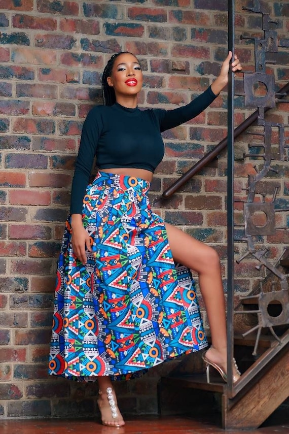 スカート vintage African batik skirt vintage African batik skirt