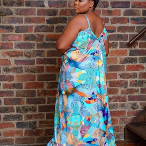 African Print Maxi Dress
