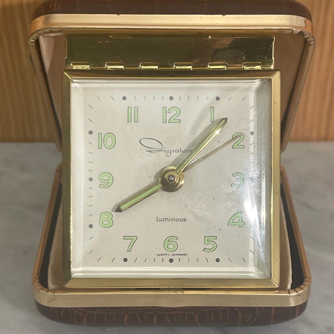 Vintage Ingraham Manualwind Travel Alarm Clock With Luminous Etsy