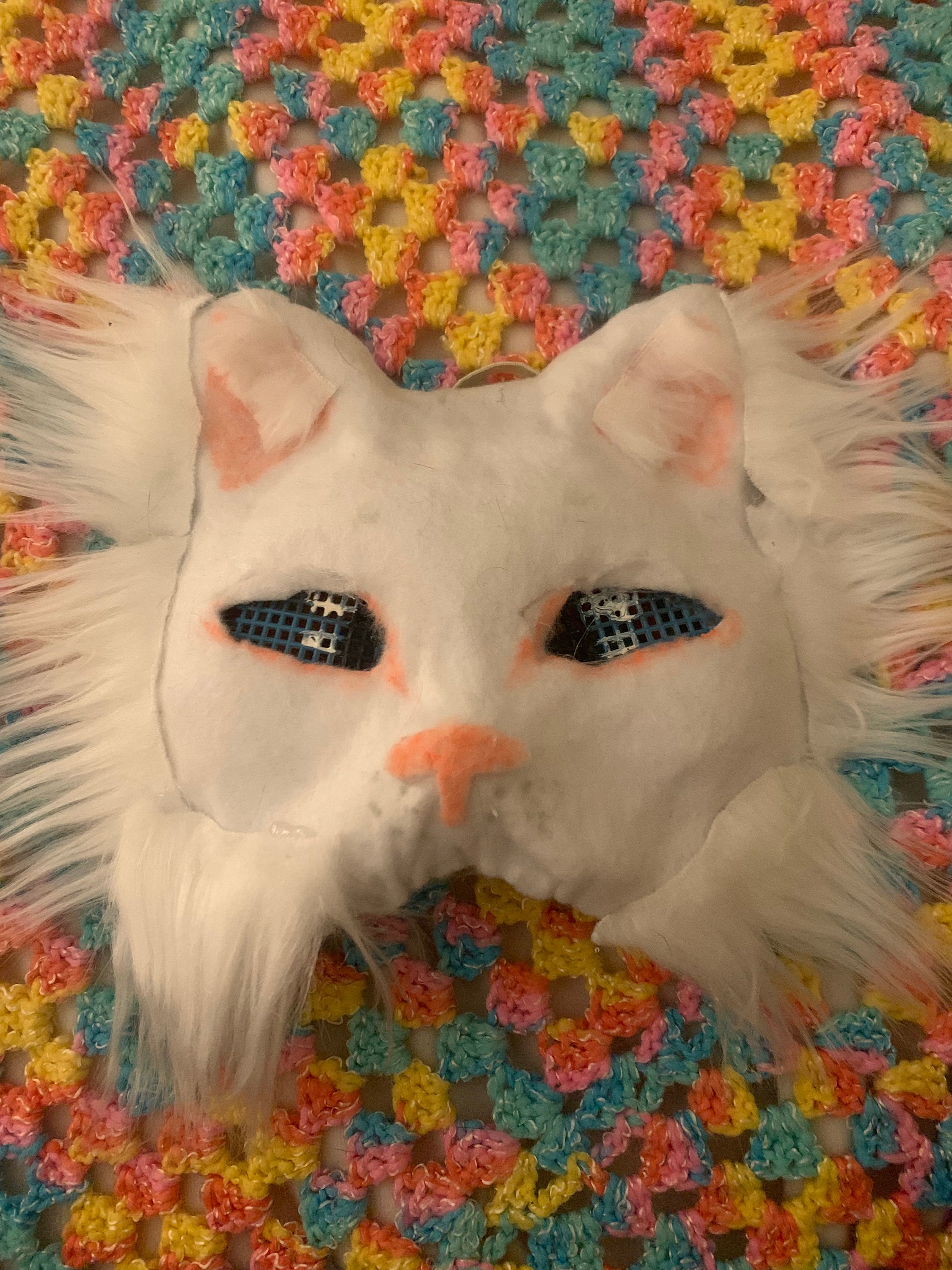 White Cat Therian Mask 