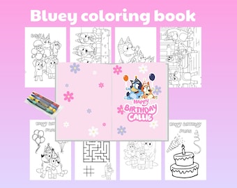 Bluey Coloring book, pink