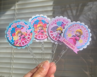 Princess Peach 12 Cupcake Toppers