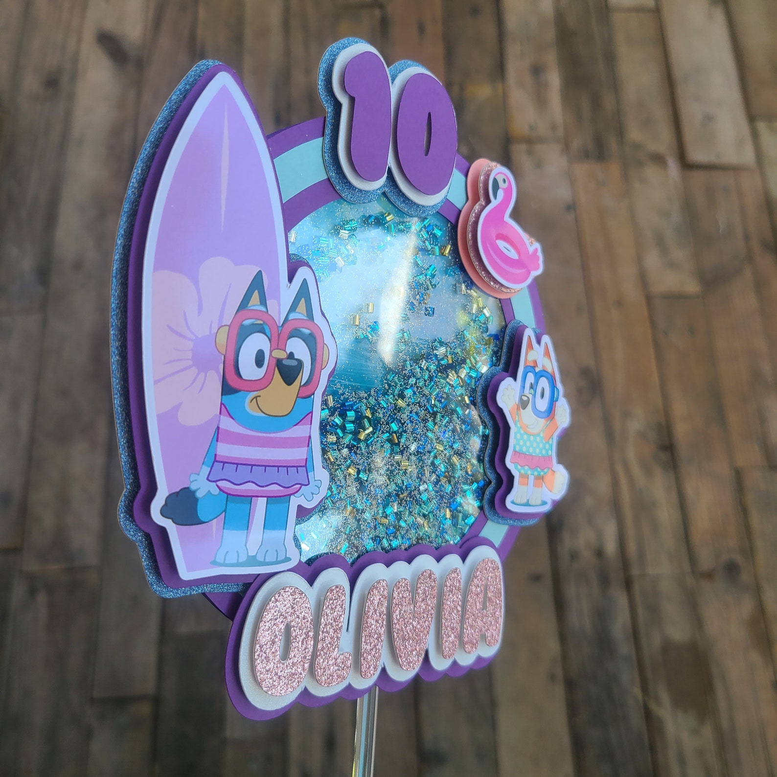 Bluey summer Cake Topper