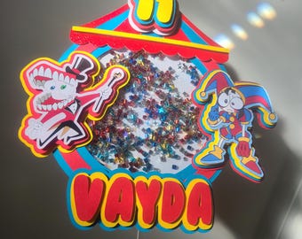 Digital Circus Cake Topper