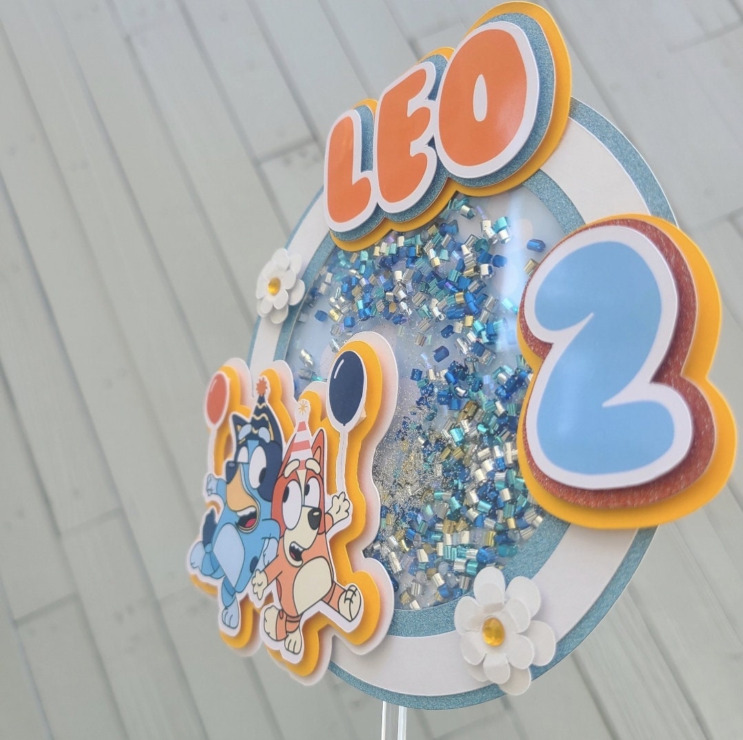 Bluey Blue Cake Topper
