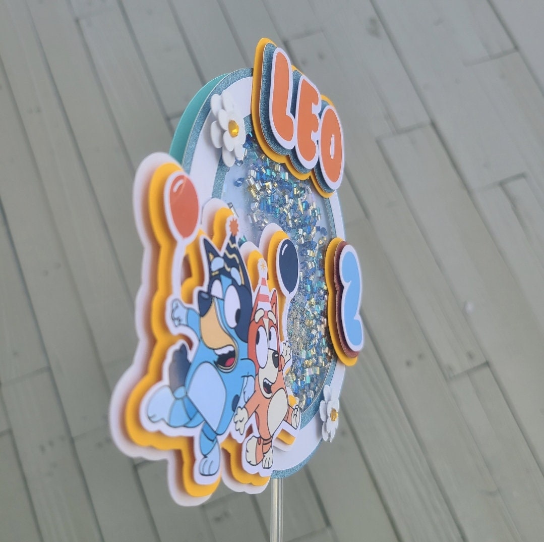 Bluey Blue Cake Topper