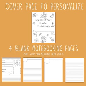 Medicinal Herbs Unit Study Homeschool | Herbalism Botany Curriculum | Herb Study Notebooking, Coloring, Copywork & Flashcards image 8