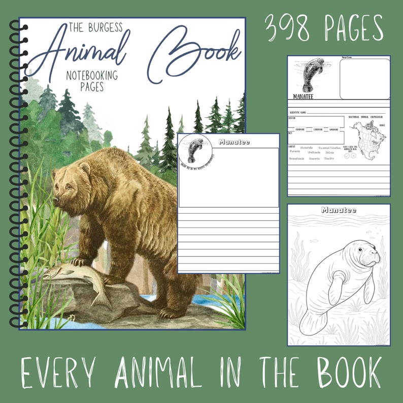 The Burgess Animal Book Notebooking Journal: Ambleside Homeschool Unit Study with Flashcards, Coloring Pages, Worksheets image 3