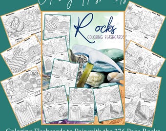 Rocks Geology Kleurplaten Flashcards: Hands On Homeschool Earth Science Unit Study Nature Activity