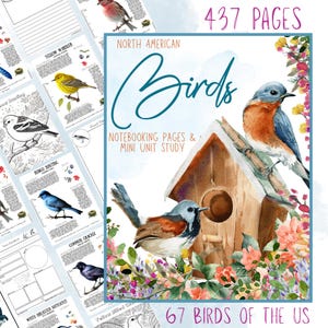 North American Birds Unit Study | Bird Notebooking Pack | Homeschool Bird Study | Birdwatching Nature Journal & Curriculum | 437 Pages