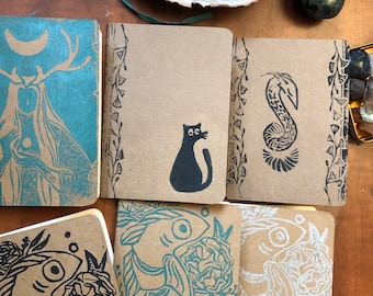 hand printed sketchbooks