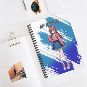 Personalized Anime Journal: Ruled Line Notebook for Artists & Students