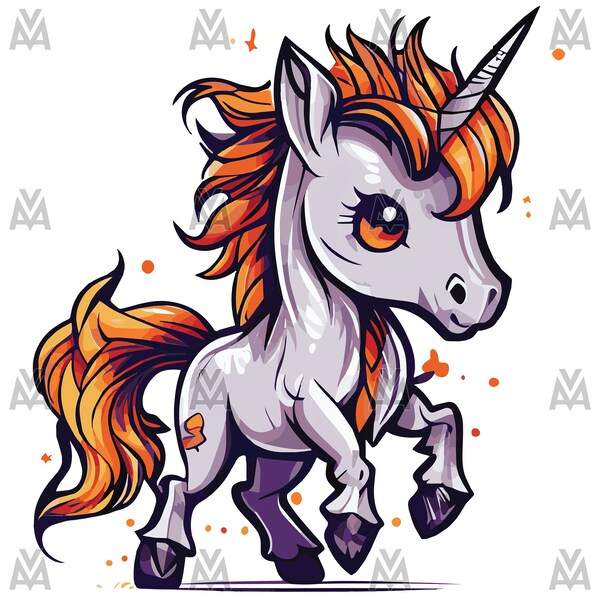 Unicorn svg, png unicorn svg,einhorn stunning svg unicorn svg vector art,lush hair unicorn svg ,SVG illustration