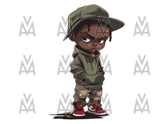Black Street Kid SVG DTG Vector Art Graffiti Urban Street Art - Etsy