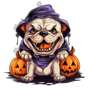 halloween bulldog spooky bulldog cute halloween bulldog seasonal dog cute scary dog cartoon graphic clip art fall