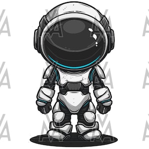 lindo dibujos animados astronauta vector svg escalable ilustración gráfica dtg ciencia ficción adorable obra de arte