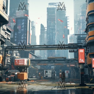 Retro Futuristic Poster, Futuristic City Wall Art, cyberpunk poster, Futuristic Wall Art, cyberpunk wall art, City Poster