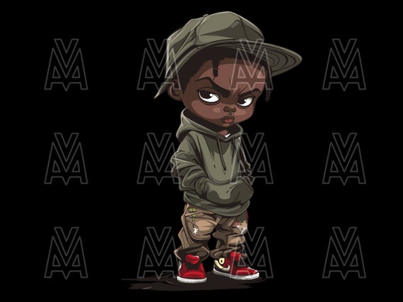 Black Street Kid SVG DTG Vector Art Graffiti Urban Street Art - Etsy