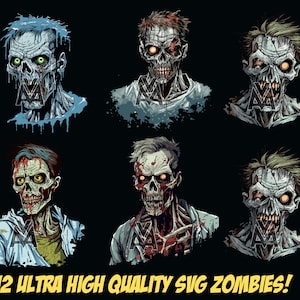 zombies, rotters, walkers, corpse, zombie, dead, undead, mega design bundle, design bundle, cartoon graphics, svg vector, scalable vector
