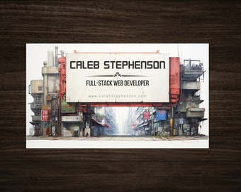 business card template, canva business card template, sci-fi business card, cyberpunk business card, editable, customizable, canva card