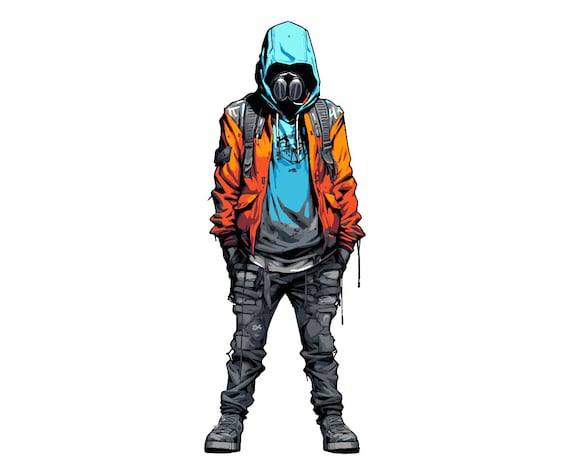 Buy Cyberpunk Hacker Guy, Hoodie, Science Fiction Dystopian Hacker