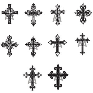 Cross svg file Cross clipart Crosses svg file Christian svg Catholic svg Cross silhouette vector, scalable