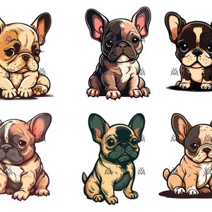 French Bulldog Puppies, SVG, PNG, vector, cute adorable dogs, pets, design bundle