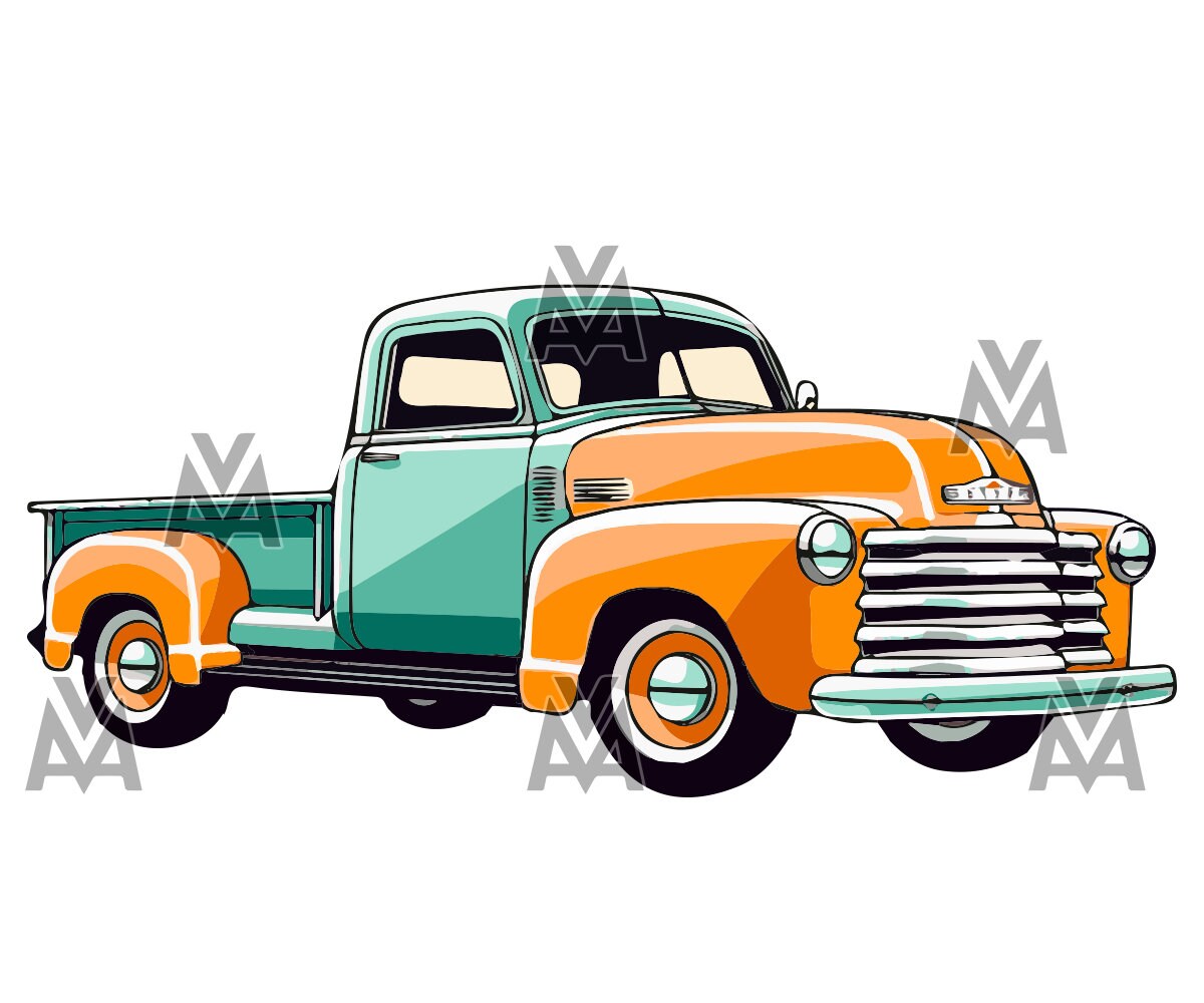 Trucks 9 Vector SVG Files Cartoon Style Vehicles Automobiles Graphic ...