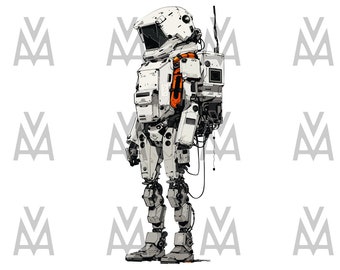 robot futuristic advanced android svg dtg vector graphic illustration artwork scalable clip art