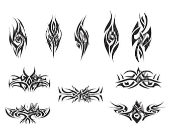 Tribal Tattoo, Tribal Bundle, Fantasy, Symbole, Vektor, skalierbar, SVG, PNG