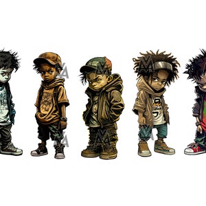 Street kids svg design bundle dtg vector boys from the hood scalable