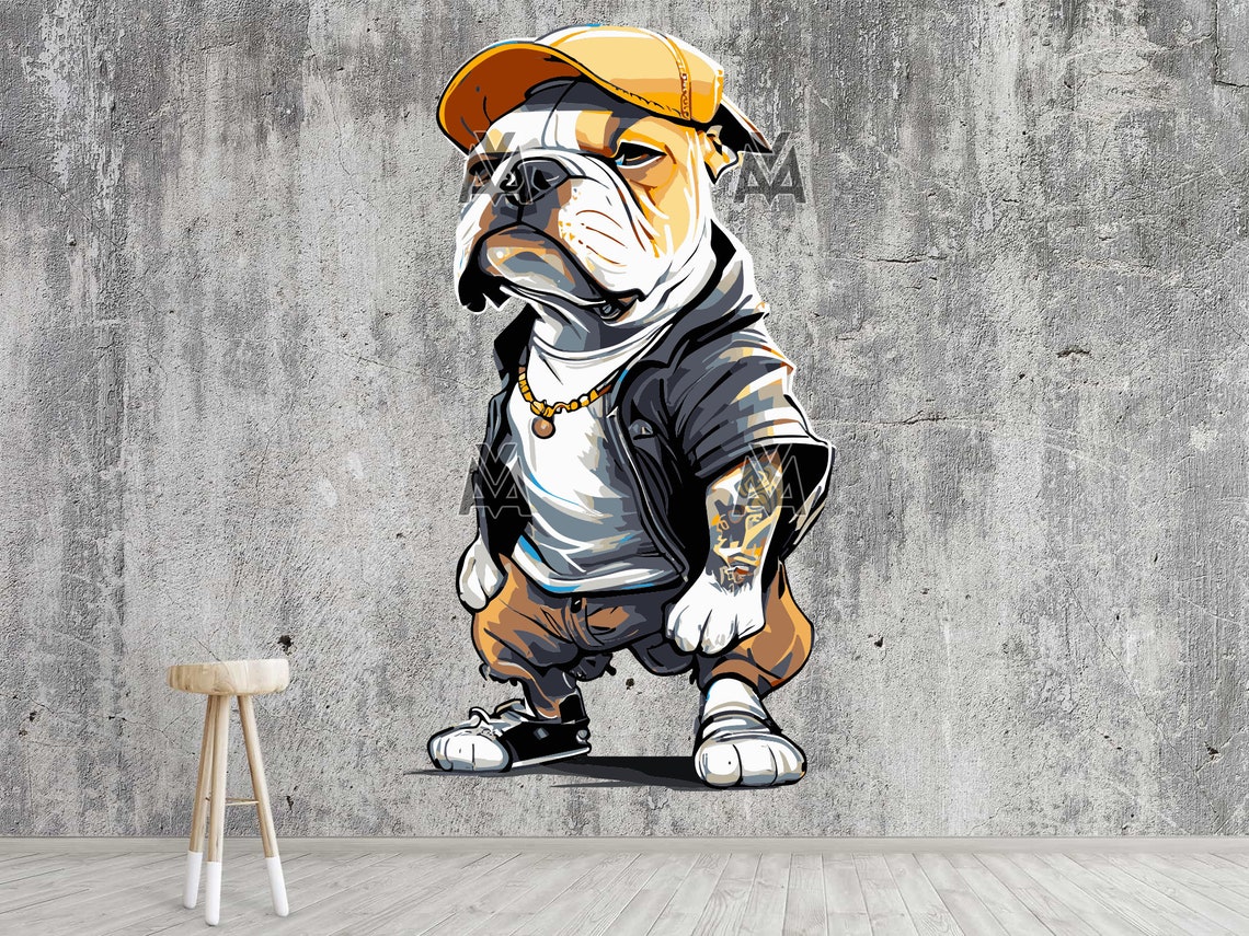 Bulldog Gangster Svg Dtg Vector High Resolution Illustration Png Etsy