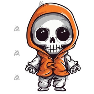 halloween skeleton spooky bulldog cute halloween skull seasonal hoodie cute scary dead cartoon graphic clip art fall