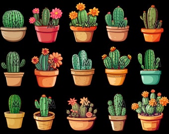 cactus cacti design bundle design pack vector svg scalable dtg resizable, plant, plants, mega bundle