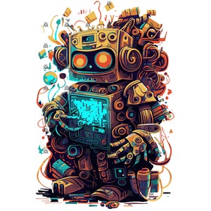 ロボット 人工知能 svg png 高解像度アートワーク ベクター