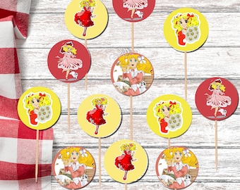 Candy Candy cupcake, Candy Candy cupcake topper, Anime Candy Candy, Party, Candy Candy Fiesta