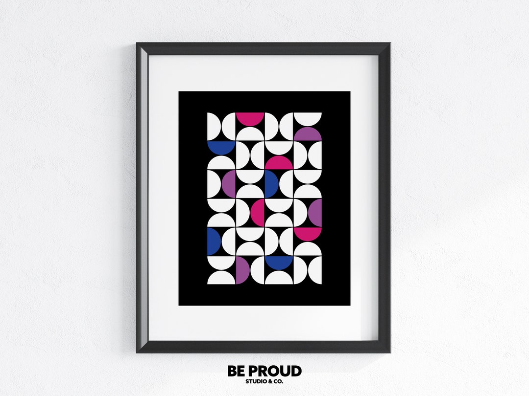 LGBTQ Art Print Pride Wall Art Bisexual Art Modern Minimalist Art Print