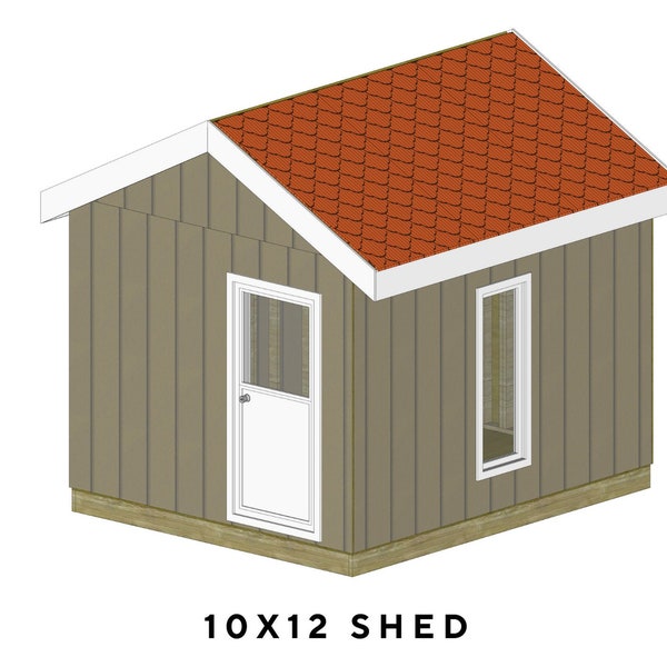 Back Yard Office Shed, Shed Cabin Plan,10x12 Storage Shed Plans, Storage Plan Pdf DIY plans,Playground for kids , Garden Cabin Project plan