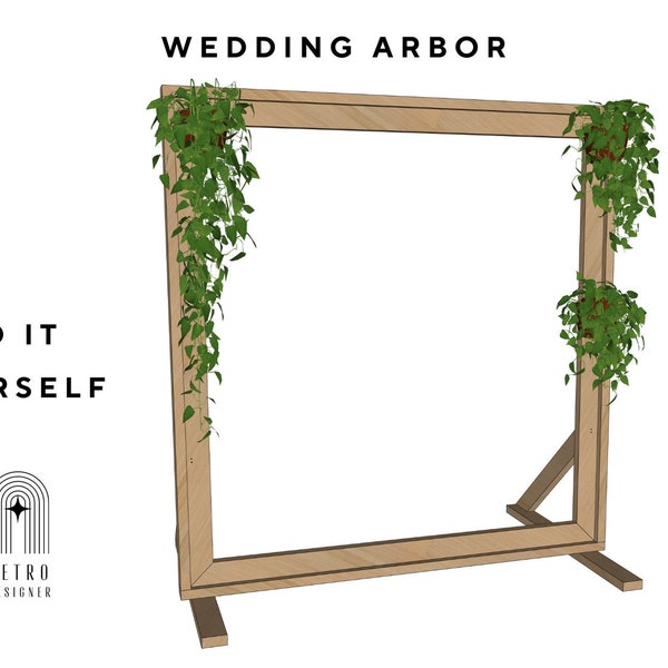 Wedding Arch Plans, Square Wedding Arbor plan, Wedding Decor, Ceremony Arch, Square Wedding Arch Square,Celebration Decor PDF