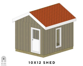 Back Yard Office Shed, Shed Cabin Plan,10x12 Storage Shed Plans, Storage Plan Pdf DIY plans,Playground for kids , Garden Cabin Project plan