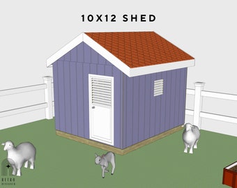 Goat Sheep Shed, Shed Cabin Plan ,10x12 Storage Shed Plans, Storage Plan Pdf DIY plans,Pig shed , Garden Cabin Project plan