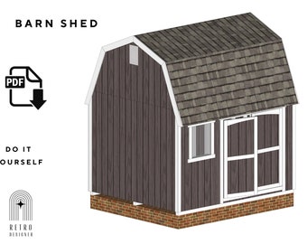 12x10 Barn Shed Plans, Village Barn shed, Kids playground shed,Shed for the animals