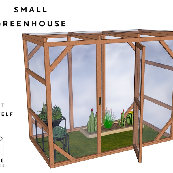 Greenhouse Plans- PDF-wood green house plan-Modern Greenhouse DIY Build Plans/Guide-Greenhouse garden- flower grenhouse-Winter garden