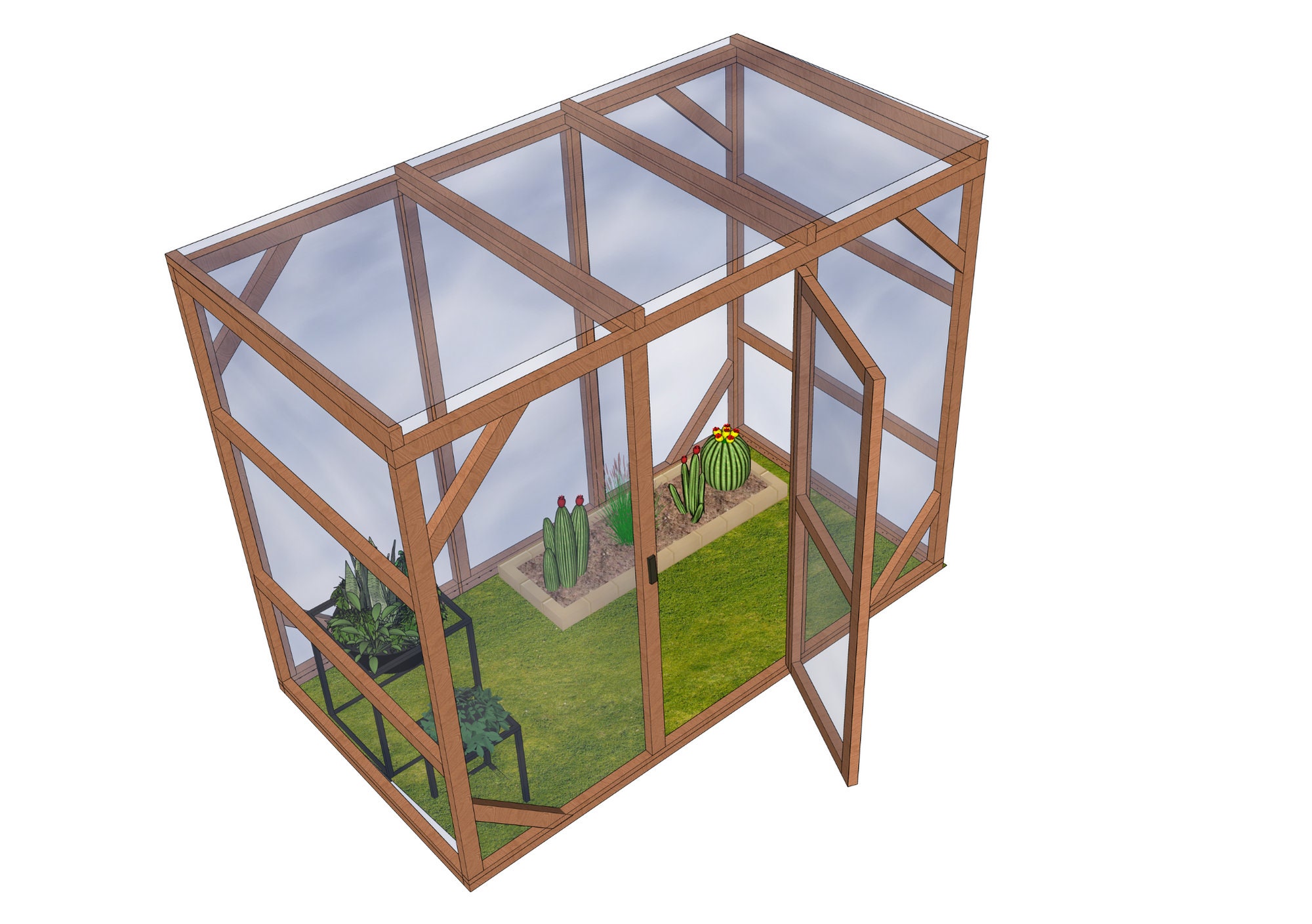 Plan De Serre En Bois Et Panneaux Polycarbonate Plans de serre- PDF-plan de serre en bois-Plans de construction