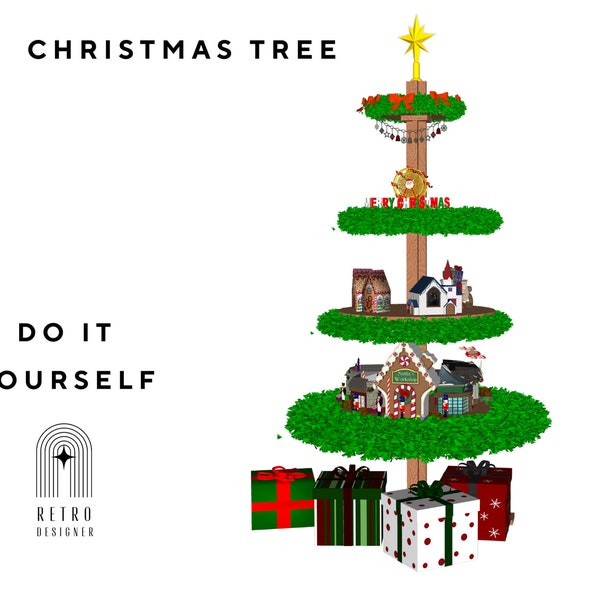 Christmas Tree Village Display Plan Etsy