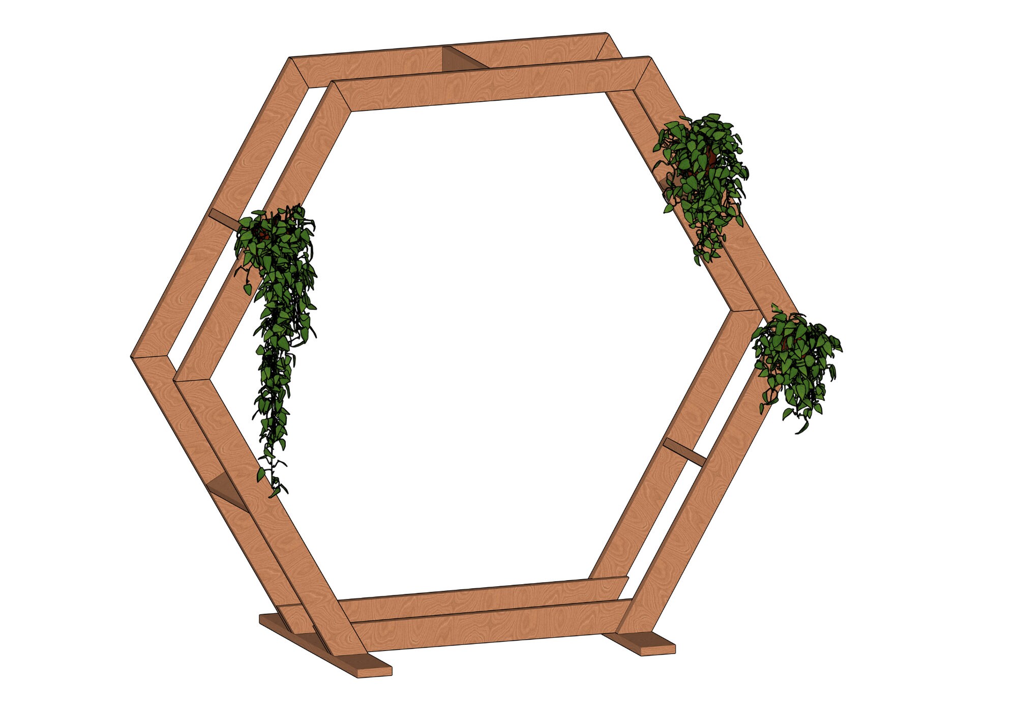Hexagonal Arch Building Plans - DIY Wedding Arbor-hexagon Wedding Arbor ...