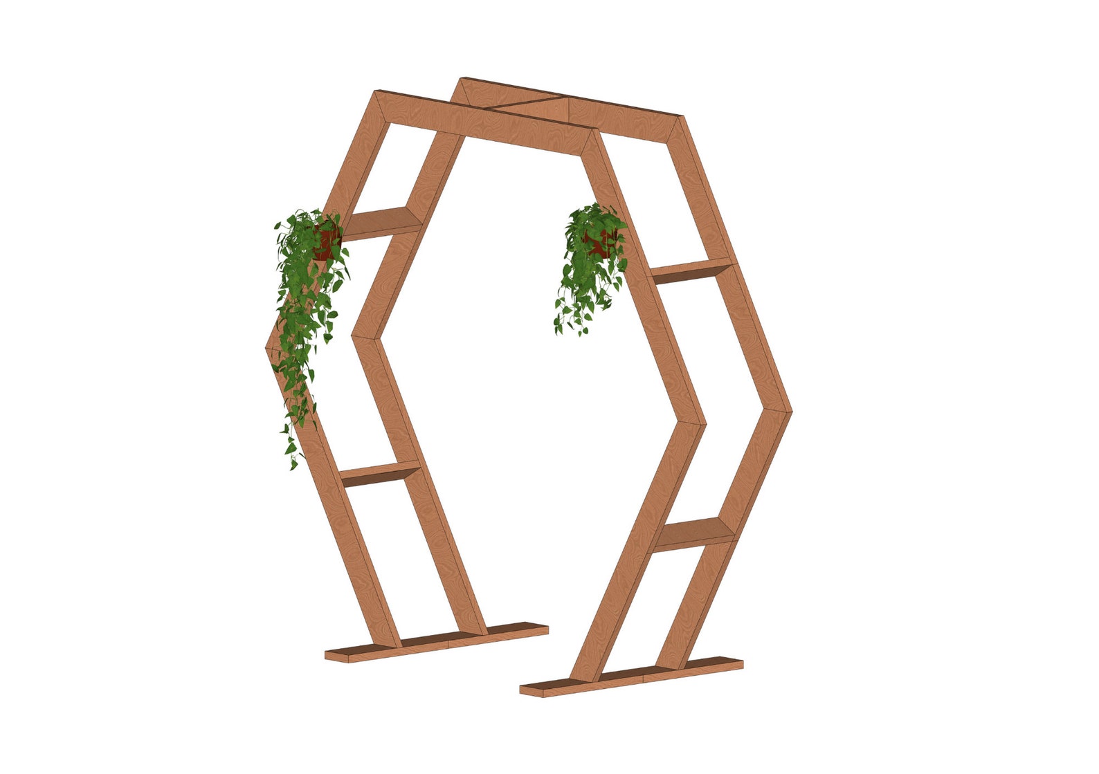 Hexagonal Arch Building Plans - DIY Wedding Arbor-hexagon Wedding Arbor ...